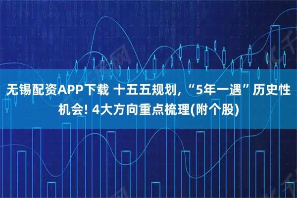 无锡配资APP下载 十五五规划, “5年一遇”历史性机会! 4大方向重点梳理(附个股)