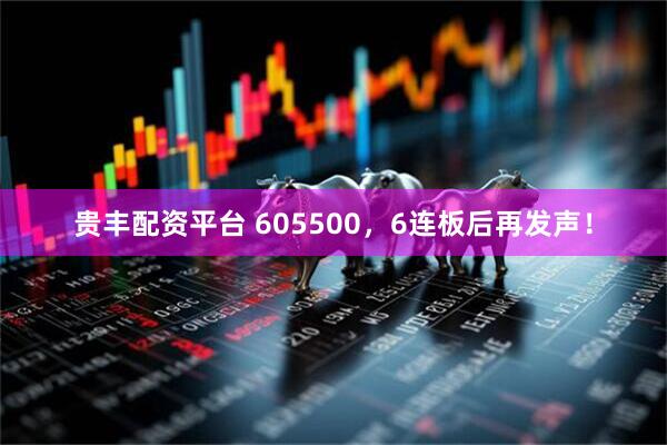 贵丰配资平台 605500，6连板后再发声！