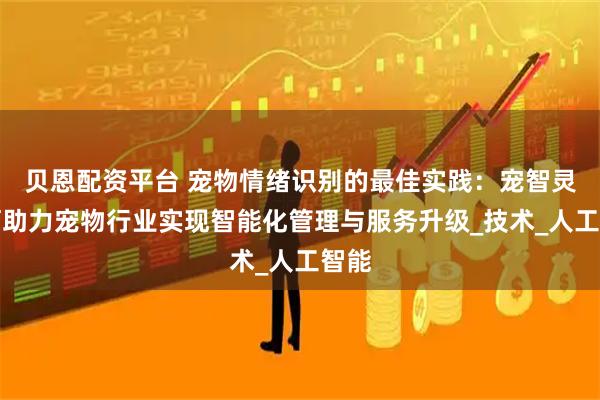 贝恩配资平台 宠物情绪识别的最佳实践:宠智灵如何助力宠物行业实现智能化管理与服务升级_技术_人工智能